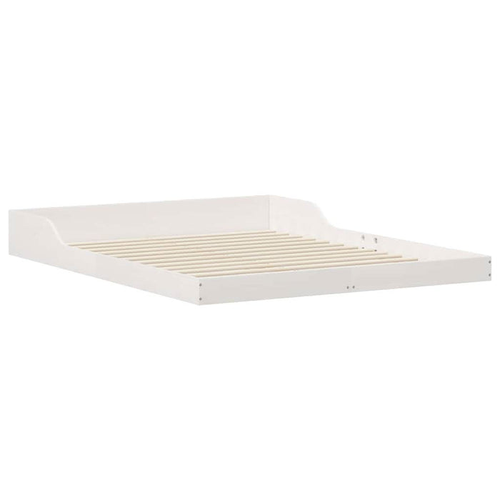 Cadru de pat Alb 140 x 210 cm Lemn de pin masiv - WALTI WALTI