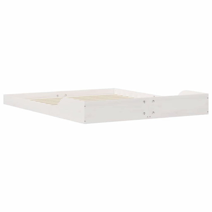 Cadru de pat Alb 140 x 210 cm Lemn de pin masiv - WALTI WALTI