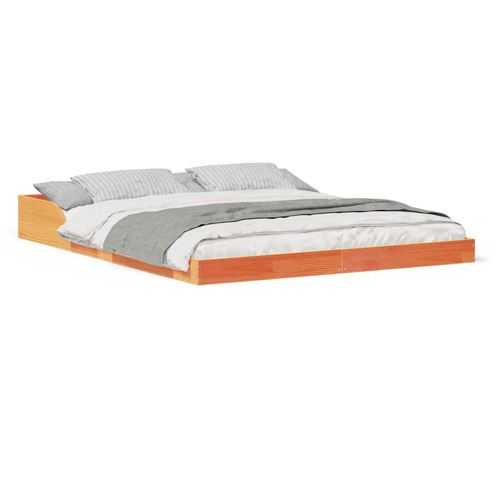 Cadru de pat Maroniu cerat 140 x 210 cm Lemn de pin masiv - WALTI WALTI