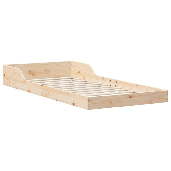 Cadru de pat natural 80 x 220 cm Lemn de pin masiv - WALTI WALTI