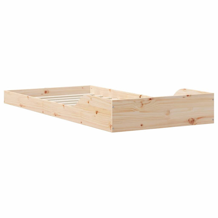 Cadru de pat natural 80 x 220 cm Lemn de pin masiv - WALTI WALTI