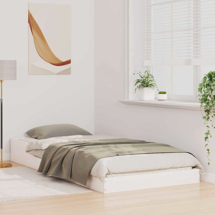 Cadru de pat Alb 80 x 220 cm Lemn de pin masiv - WALTI WALTI