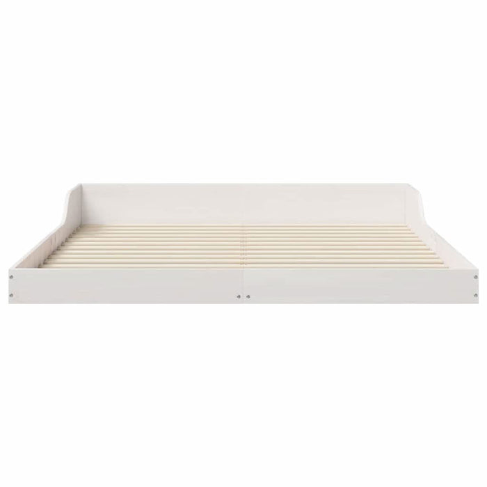 Cadru de pat Alb 160 x 220 cm Lemn de pin masiv - WALTI WALTI