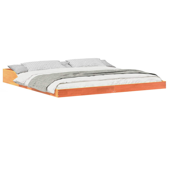 Cadru de pat Maroniu cerat 180 x 220 cm Lemn de pin masiv - WALTI WALTI