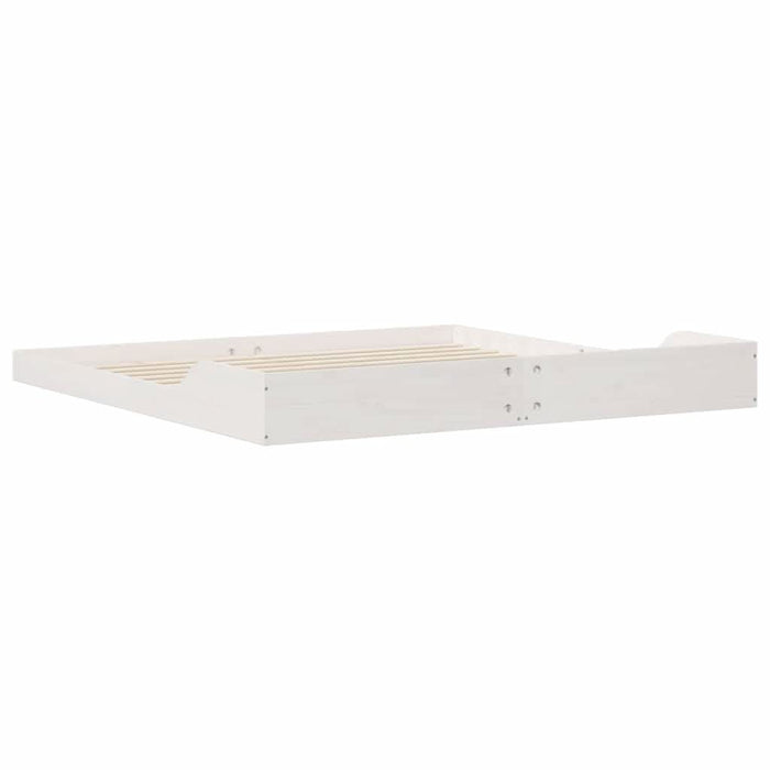 Cadru de pat Alb 200 x 220 cm Lemn de pin masiv - WALTI WALTI
