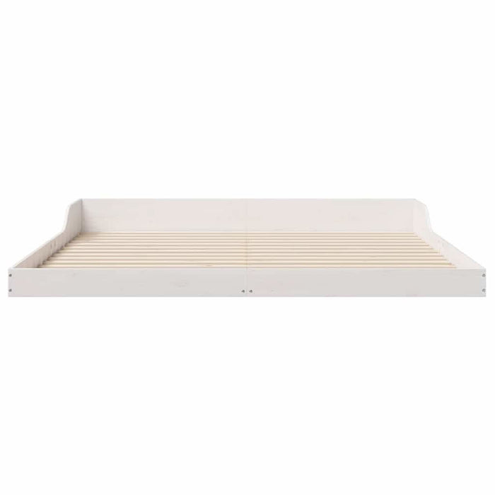 Cadru de pat Alb 200 x 220 cm Lemn de pin masiv - WALTI WALTI