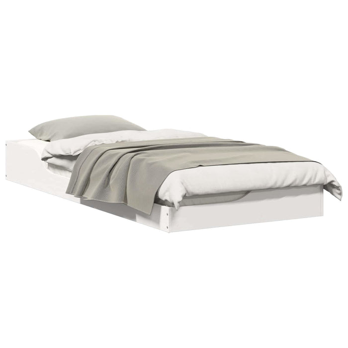 Cadru de pat Alb 100 x 200 cm Lemn de pin masiv - WALTI WALTI