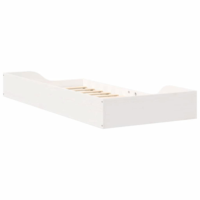 Cadru de pat Alb 100 x 200 cm Lemn de pin masiv - WALTI WALTI