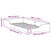 Cadru de pat Alb 100 x 200 cm Lemn de pin masiv - WALTI WALTI