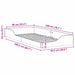 Cadru de pat de podea Maro ceruit 90 x 200 cm Lemn masiv de pin - WALTI WALTI