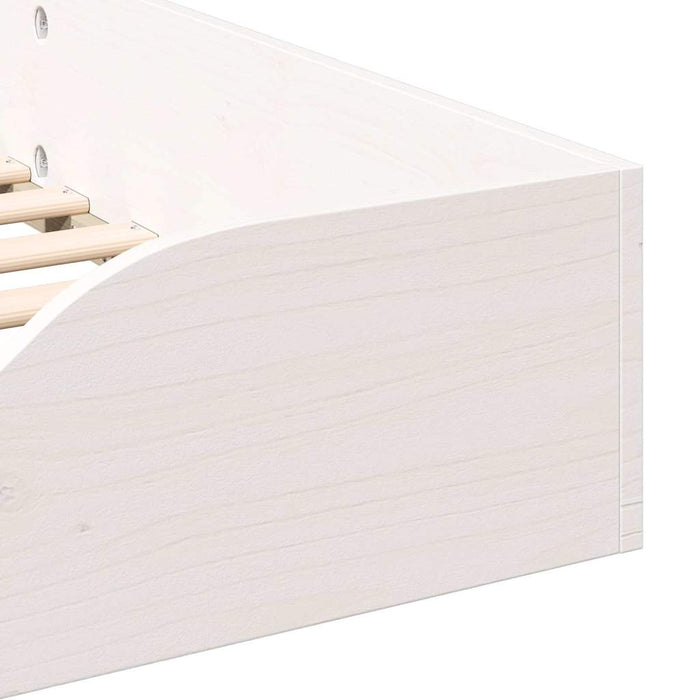 Cadru de pat Alb 90 x 190 cm Lemn de pin masiv - WALTI WALTI