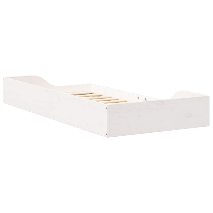 Cadru de pat Alb 90 x 190 cm Lemn de pin masiv - WALTI WALTI
