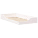 Cadru de pat de podea Alb 75 x 190 cm Lemn masiv de pin - WALTI WALTI