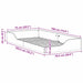 Cadru de pat de podea Alb 75 x 190 cm Lemn masiv de pin - WALTI WALTI