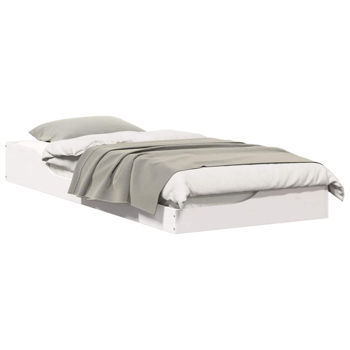 Cadru de pat Alb 80 x 210 cm Lemn de pin masiv - WALTI WALTI
