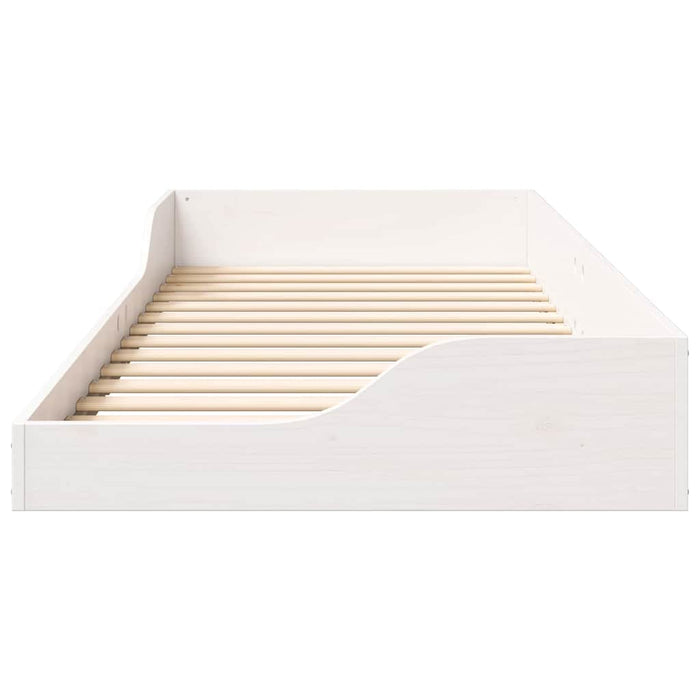 Cadru de pat Alb 90 x 210 cm Lemn de pin masiv - WALTI WALTI