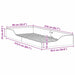 Cadru de pat Alb 90 x 210 cm Lemn de pin masiv - WALTI WALTI