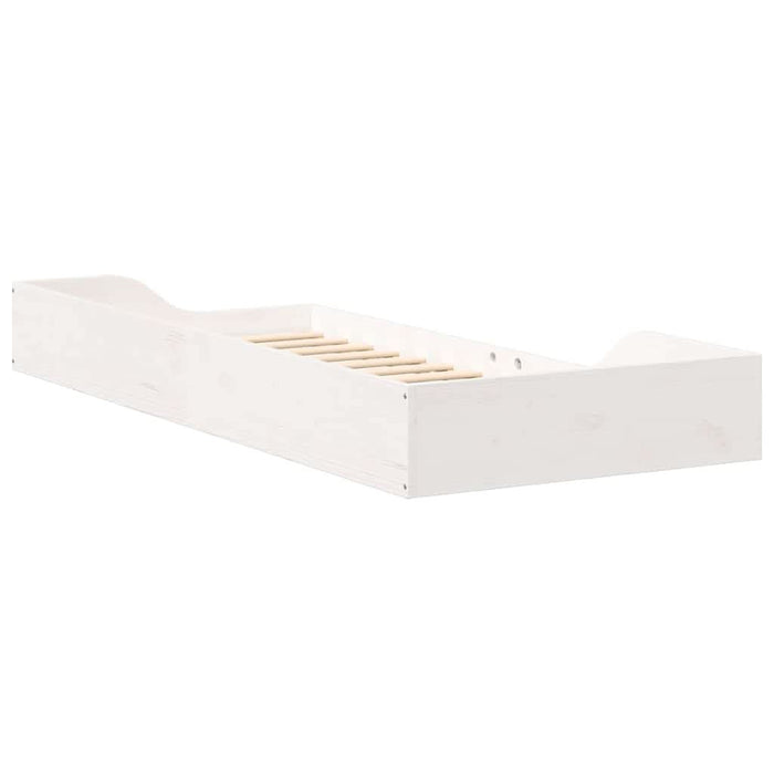Cadru de pat Alb 100 x 210 cm Lemn de pin masiv - WALTI WALTI