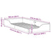 Cadru de pat Alb 100 x 210 cm Lemn de pin masiv - WALTI WALTI