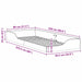 Cadru de pat Maro 80 x 220 cm Lemn de pin masiv - WALTI WALTI