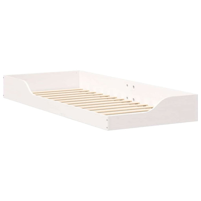 Cadru de pat Alb 80 x 220 cm Lemn de pin masiv - WALTI WALTI