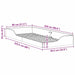 Cadru de pat Alb 80 x 220 cm Lemn de pin masiv - WALTI WALTI