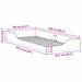Cadru de pat Maro 90 x 220 cm Lemn de pin masiv - WALTI WALTI