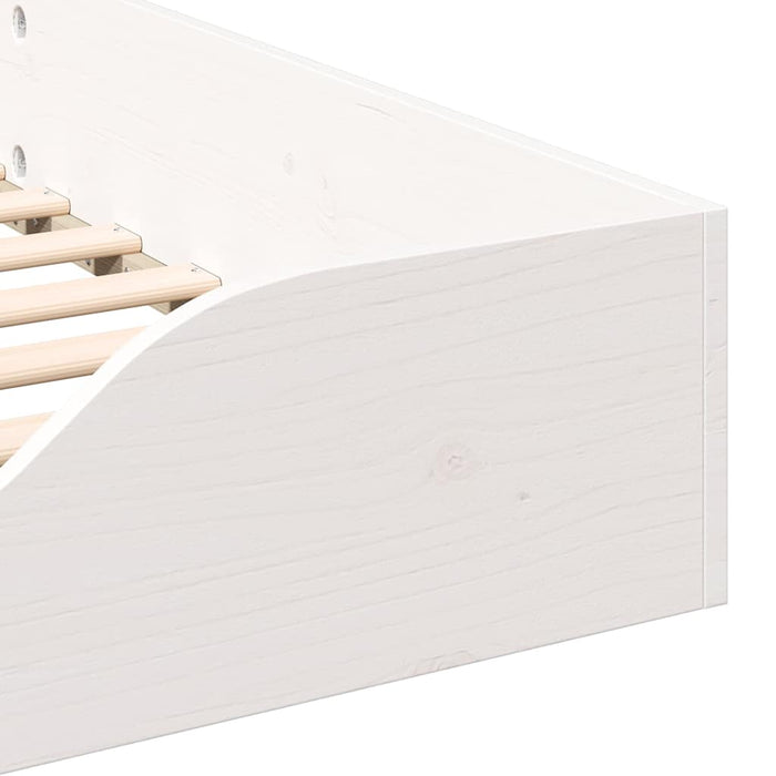 Cadru de pat Alb 90 x 220 cm Lemn de pin masiv - WALTI WALTI