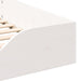 Cadru de pat Alb 90 x 220 cm Lemn de pin masiv - WALTI WALTI
