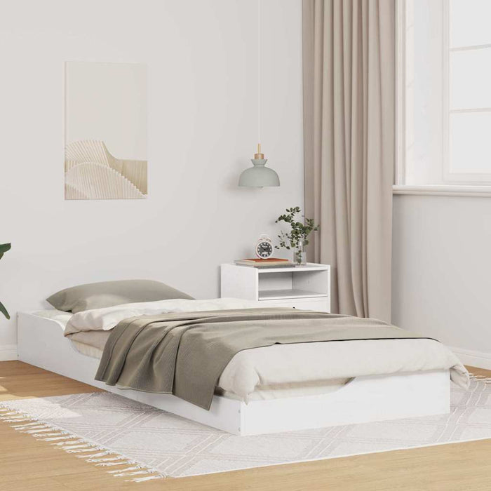 Cadru de pat Alb 90 x 220 cm Lemn de pin masiv - WALTI WALTI