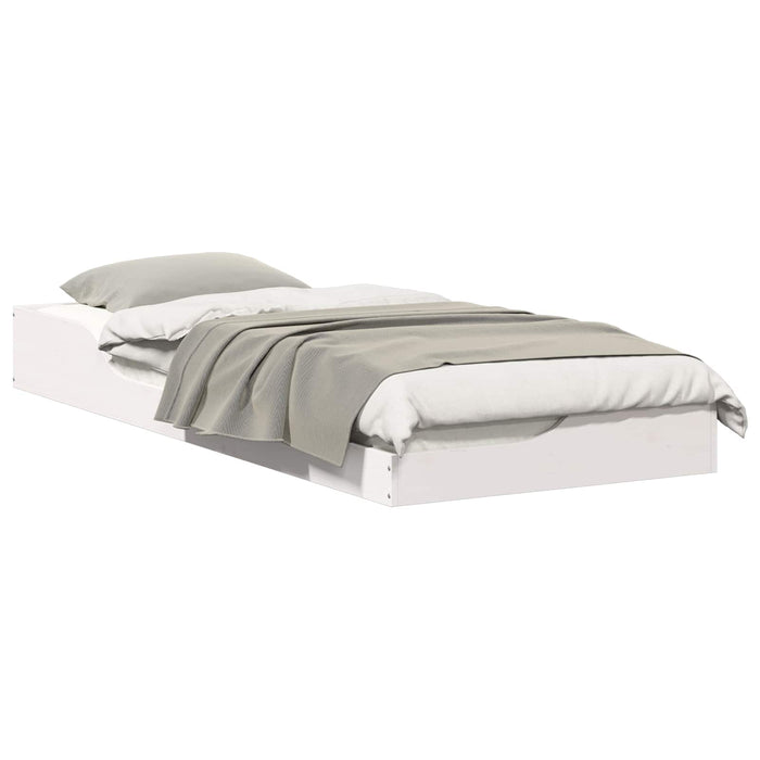Cadru de pat Alb 90 x 220 cm Lemn de pin masiv - WALTI WALTI