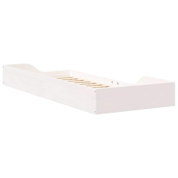Cadru de pat Alb 90 x 220 cm Lemn de pin masiv - WALTI WALTI