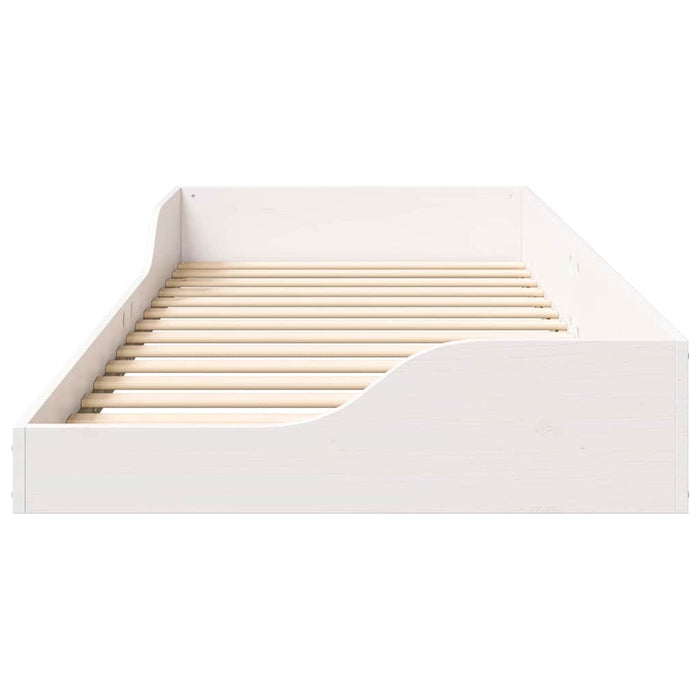 Cadru de pat Alb 90 x 220 cm Lemn de pin masiv - WALTI WALTI