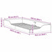 Cadru de pat Maroniu cerat 90 x 220 cm Lemn de pin masiv - WALTI WALTI