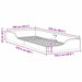 Cadru de pat Alb 100 x 220 cm Lemn de pin masiv - WALTI WALTI