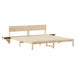 Cadru de pat cu headboard Maro 180 x 200 cm Lemn de pin masiv - WALTI WALTI
