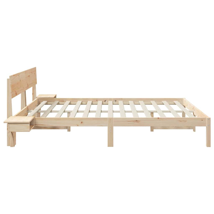 Cadru de pat cu headboard Maro 180 x 200 cm Lemn de pin masiv - WALTI WALTI