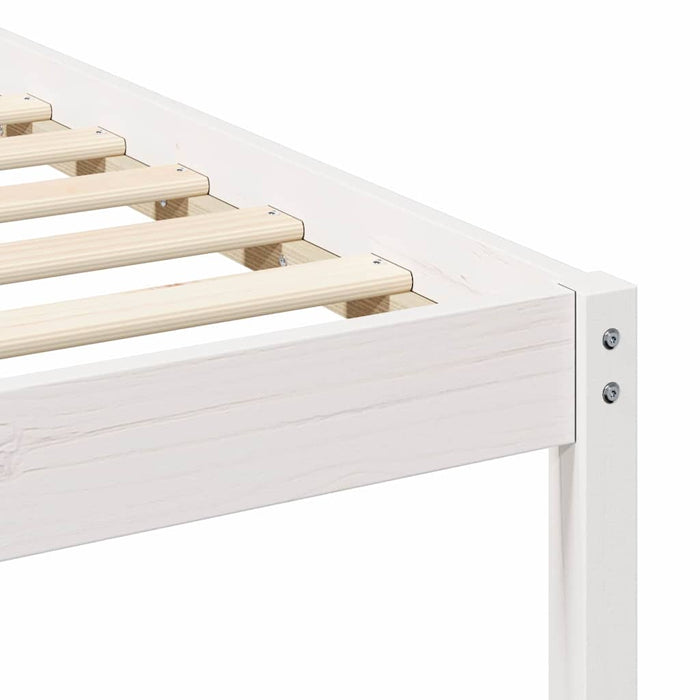 Cadru de pat cu headboard Alb 180 x 200 cm Lemn de pin masiv - WALTI WALTI