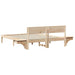 Cadru de pat cu headboard Maro 160 x 200 cm Lemn de pin masiv - WALTI WALTI