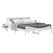 Cadru de pat cu headboard Alb 160 x 200 cm Lemn de pin masiv - WALTI WALTI
