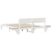 Cadru de pat cu headboard Alb 160 x 200 cm Lemn de pin masiv - WALTI WALTI