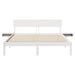 Cadru de pat cu headboard Alb 160 x 200 cm Lemn de pin masiv - WALTI WALTI
