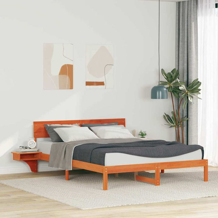 Cadru de pat Maroniu cerat 160 x 200 cm Lemn de pin masiv - WALTI WALTI