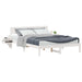 Cadru de pat cu headboard Alb 150 x 200 cm Lemn de pin masiv - WALTI WALTI