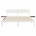 Cadru de pat cu headboard Alb 150 x 200 cm Lemn de pin masiv - WALTI WALTI