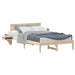 Cadru de pat cu headboard Maro 140 x 200 cm Lemn de pin masiv - WALTI WALTI