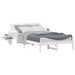 Cadru de pat cu headboard Alb 140 x 200 cm Lemn de pin masiv - WALTI WALTI