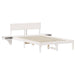 Cadru de pat cu headboard Alb 140 x 200 cm Lemn de pin masiv - WALTI WALTI