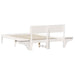 Cadru de pat cu headboard Alb 120 x 200 cm Lemn de pin masiv - WALTI WALTI