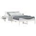Cadru de pat cu headboard Alb 140 x 190 cm Lemn de pin masiv - WALTI WALTI